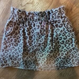 Leopard Print Kids Skirt